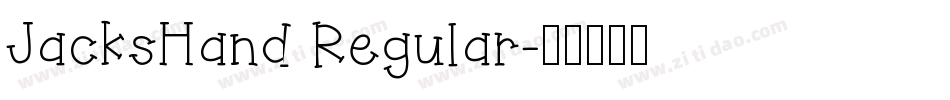 JacksHand Regular字体转换